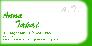 anna tapai business card